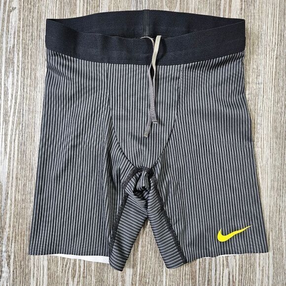 Nike Pro Elite USA Compression Running Racing Shorts Women's XS Black Grey Gold - Picture 13 of 13
